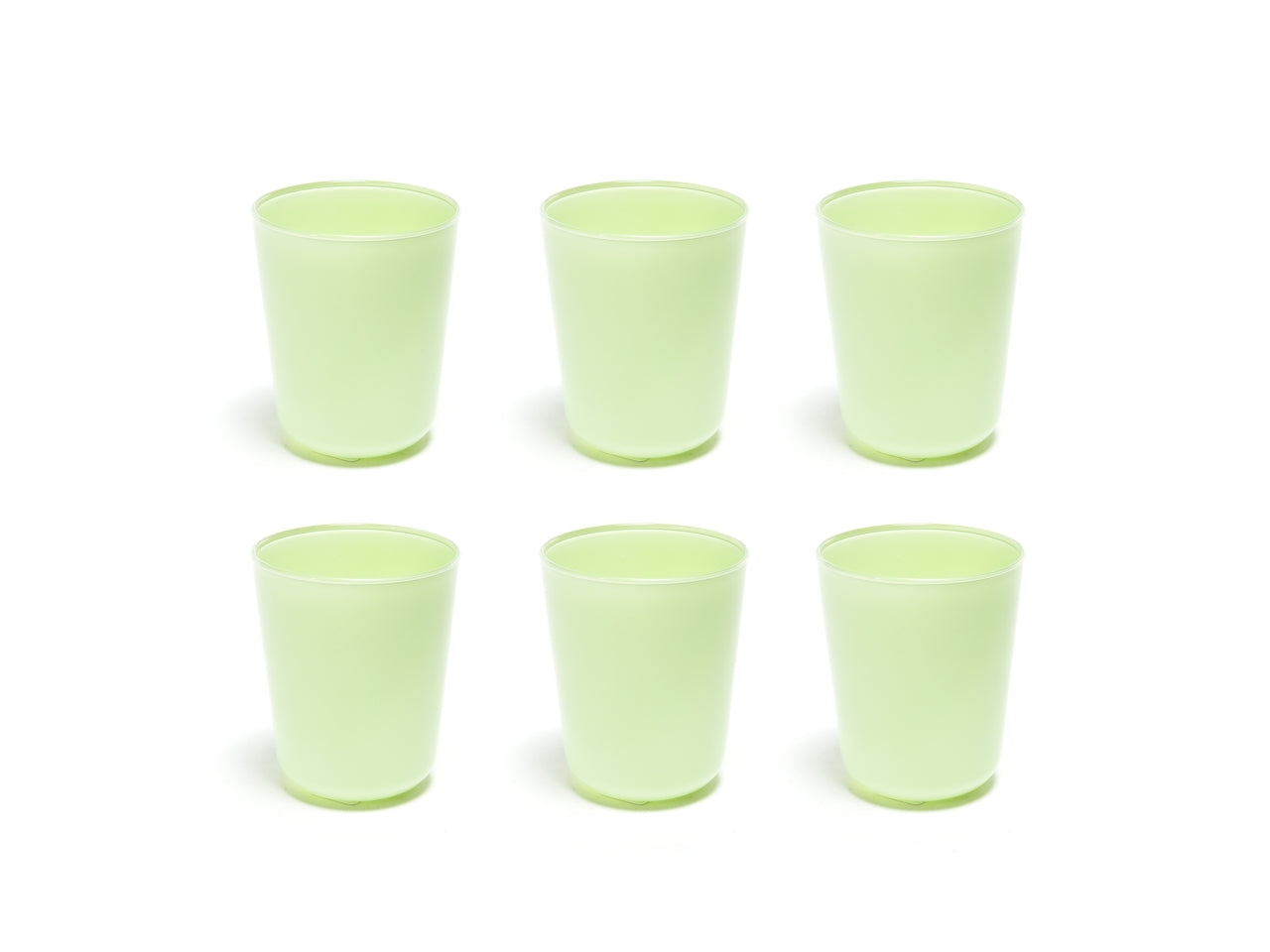Bicchiere acqua in vetro 315ml verde chiaro opaco moderno, confezione 6 pezzi, Elegant - M Home
