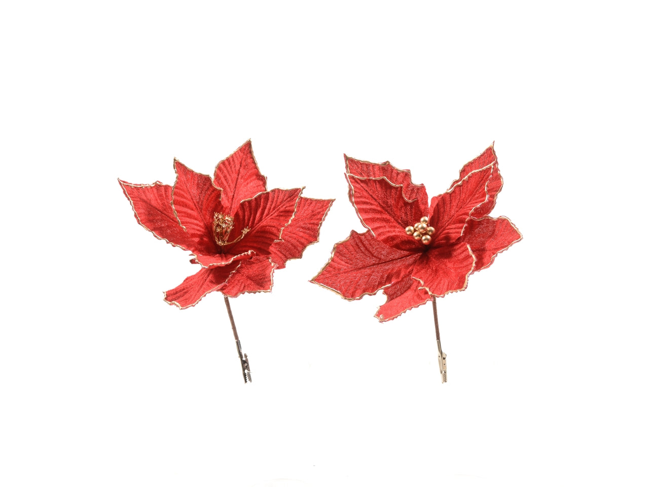 Pick stella di natale con pinza d.28cm assortita