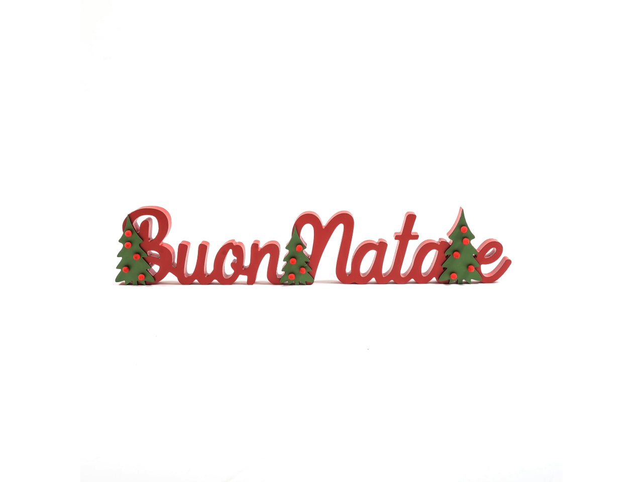 Scritta natalizia in legno 59x2xh.12cm