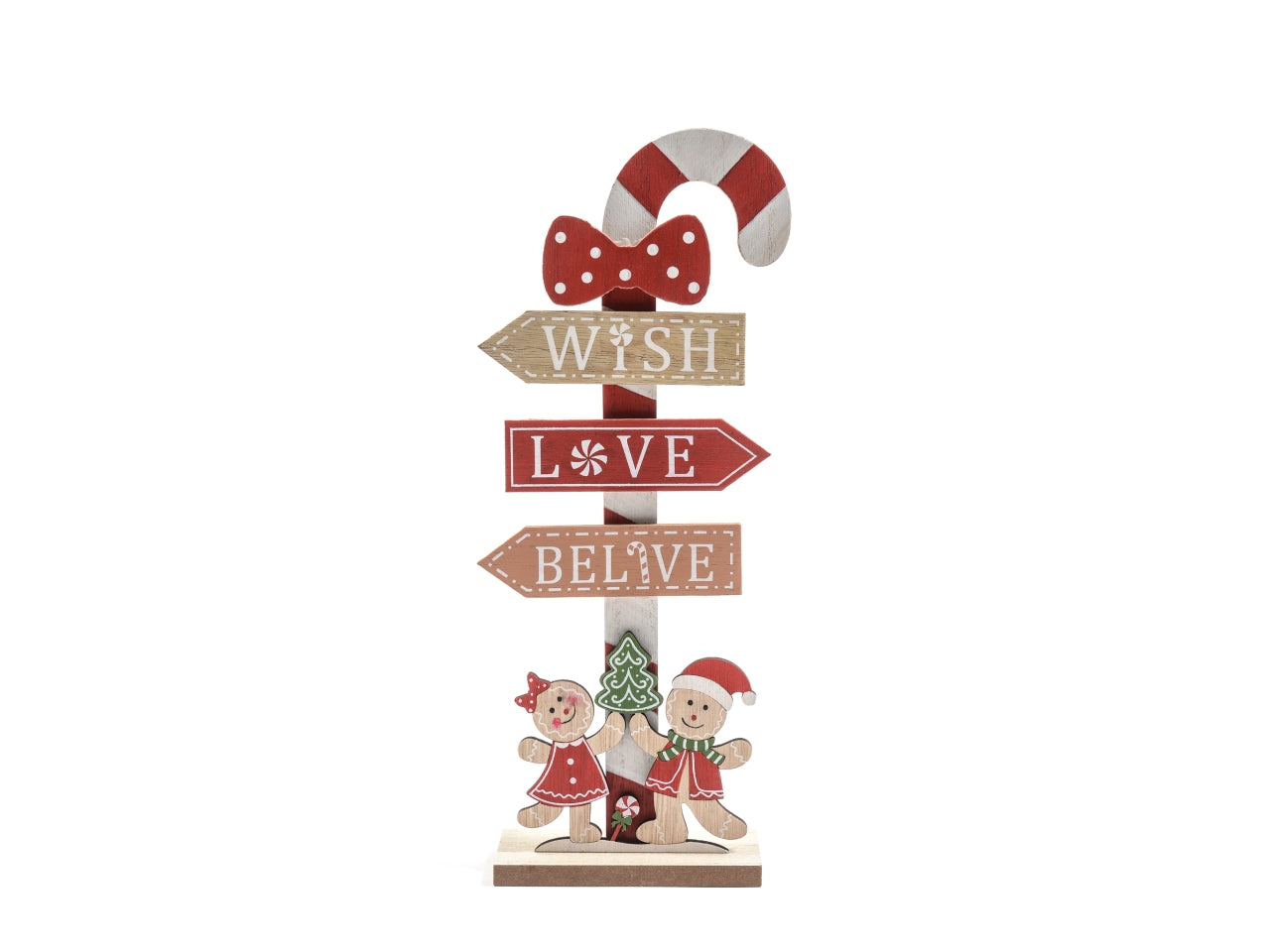 Decorazione da appoggio in legno 11x5xh.30,5cm