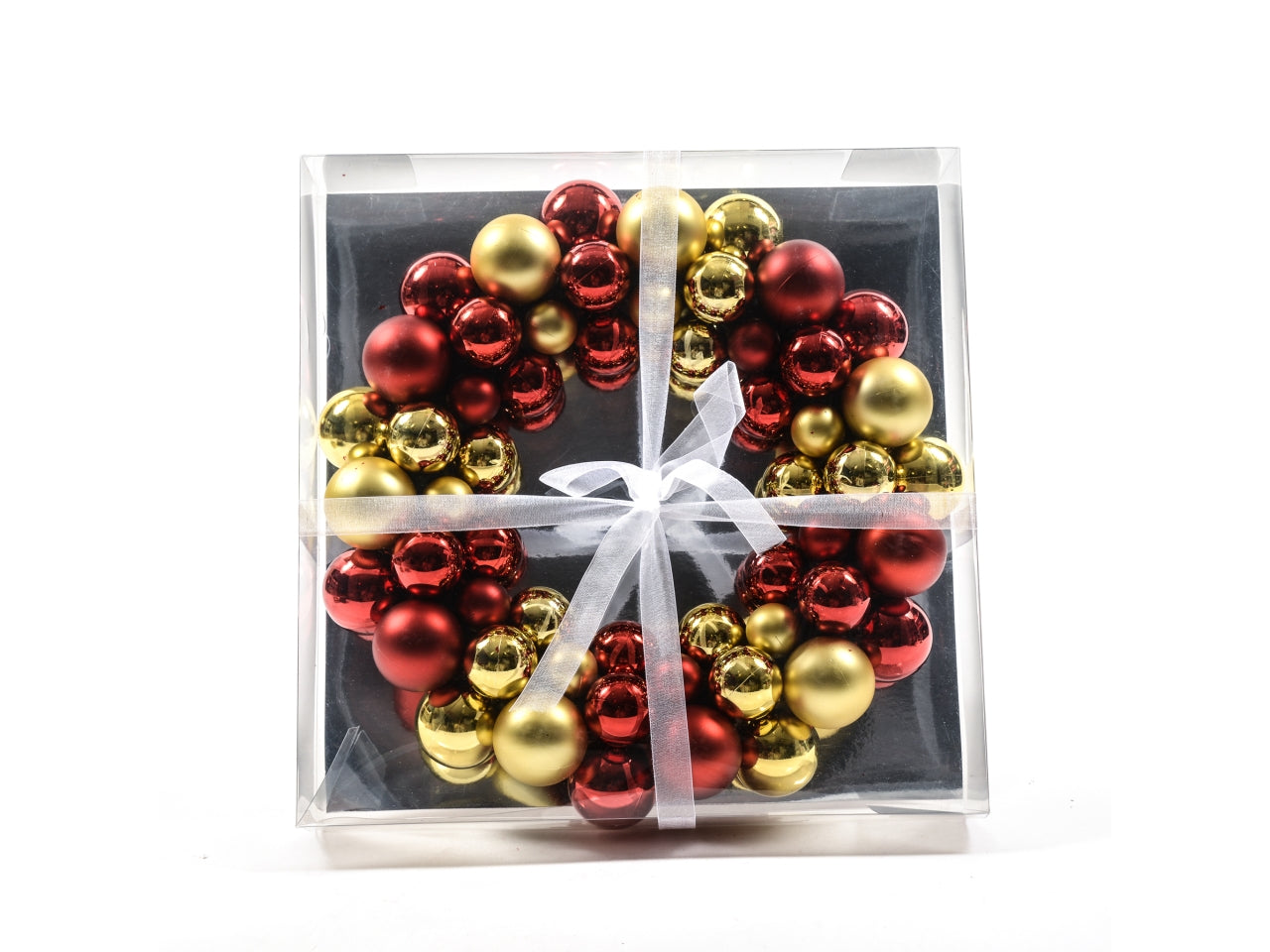 Dietroporta corona palline di natale 34,5x7x34,5cm