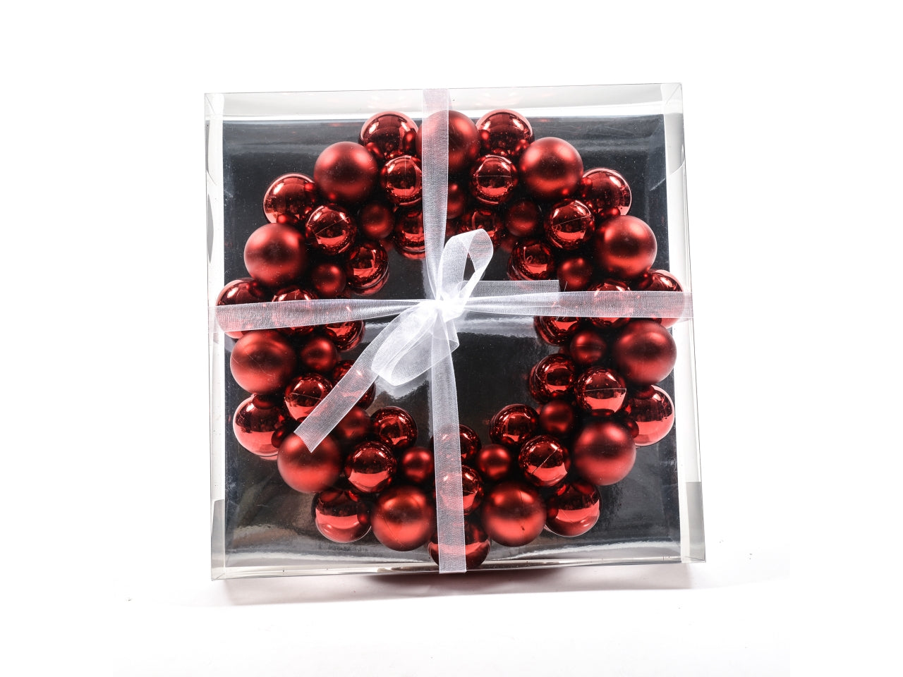 Dietroporta corona di palline di natale 34,5x7x34,5cm