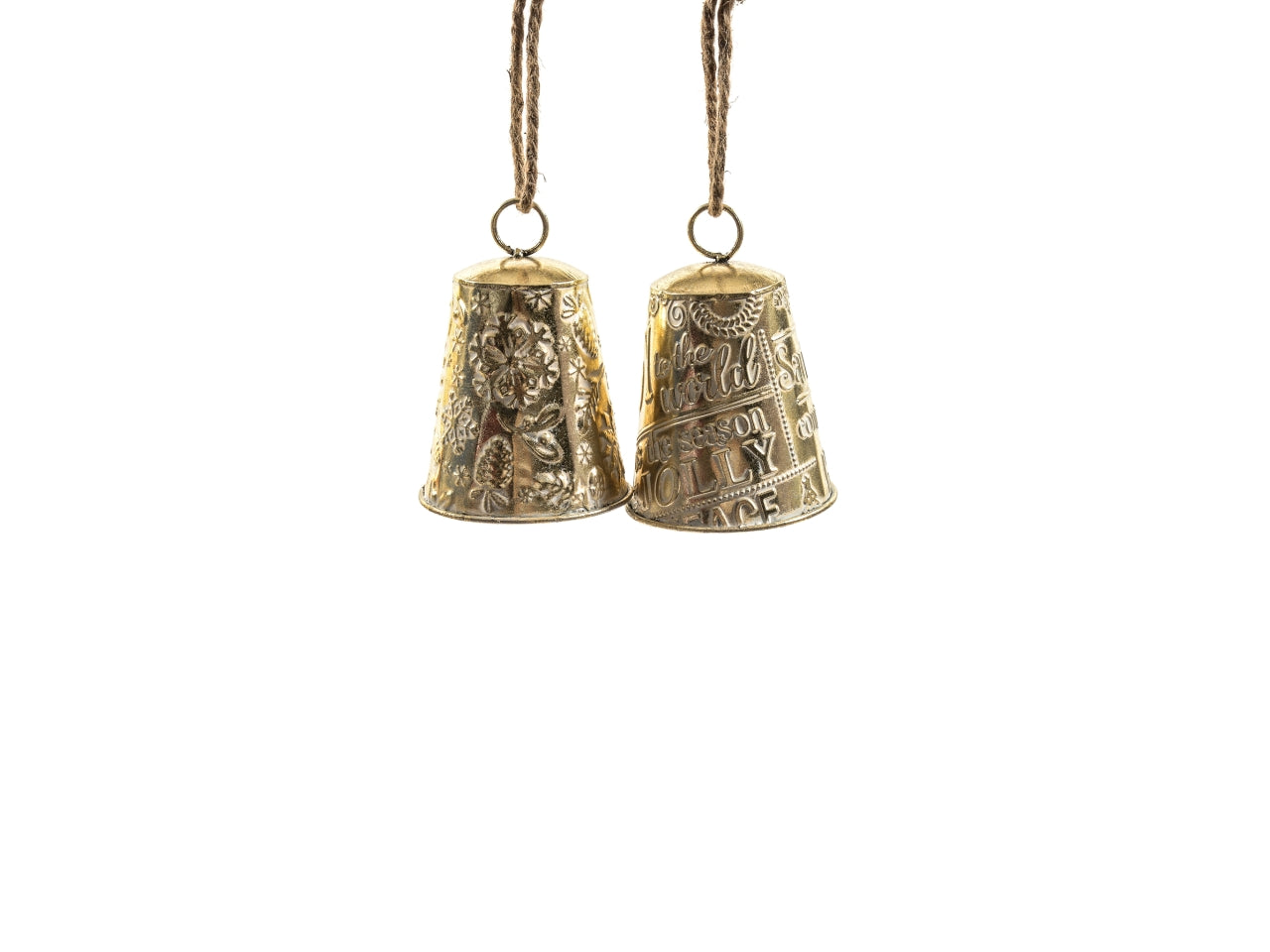 Pendente campana in metallo decorata d.11,5x16cm assortita