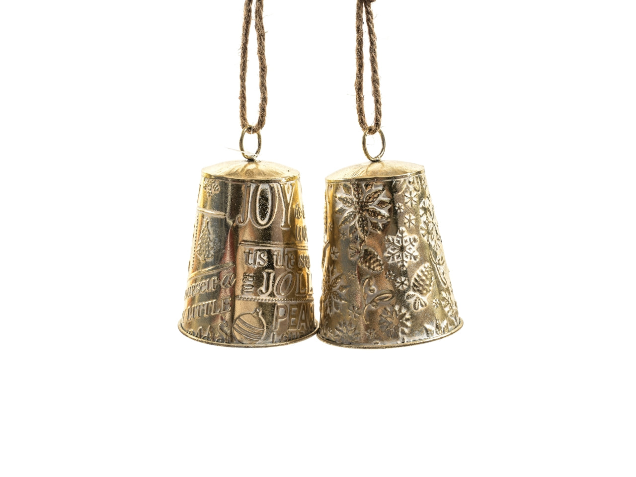Pendente campana in metallo decorata d.12,5x18,5cm assortita