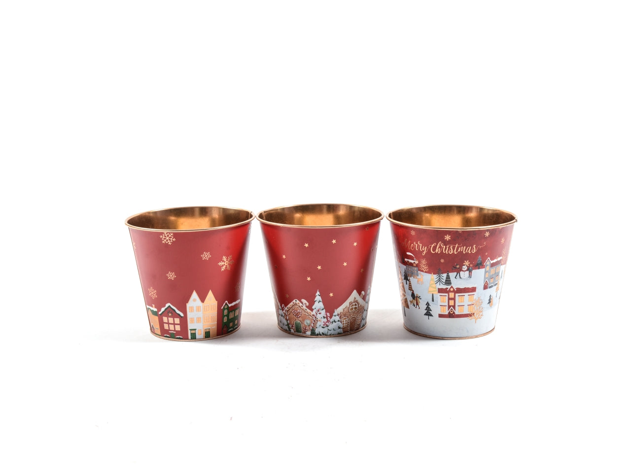 Vaso in latta d.15x13,5cm assortito