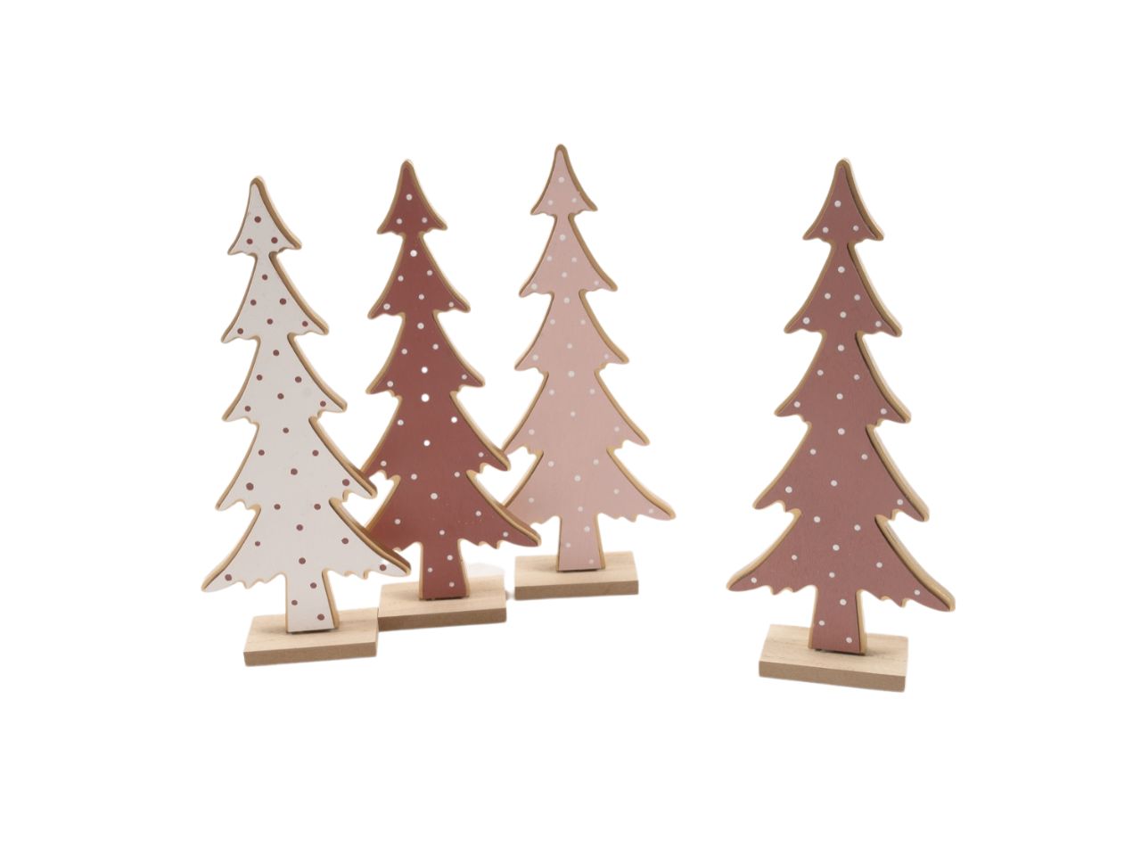 Albero di natale in legno 11x4,5xh.25cm assortito 33x23