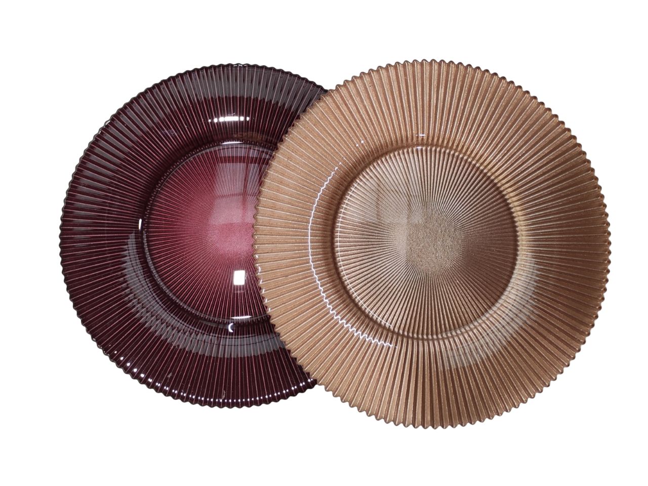 Piatto frutta in vetro " aria" d cm 22,5 colori assortiti