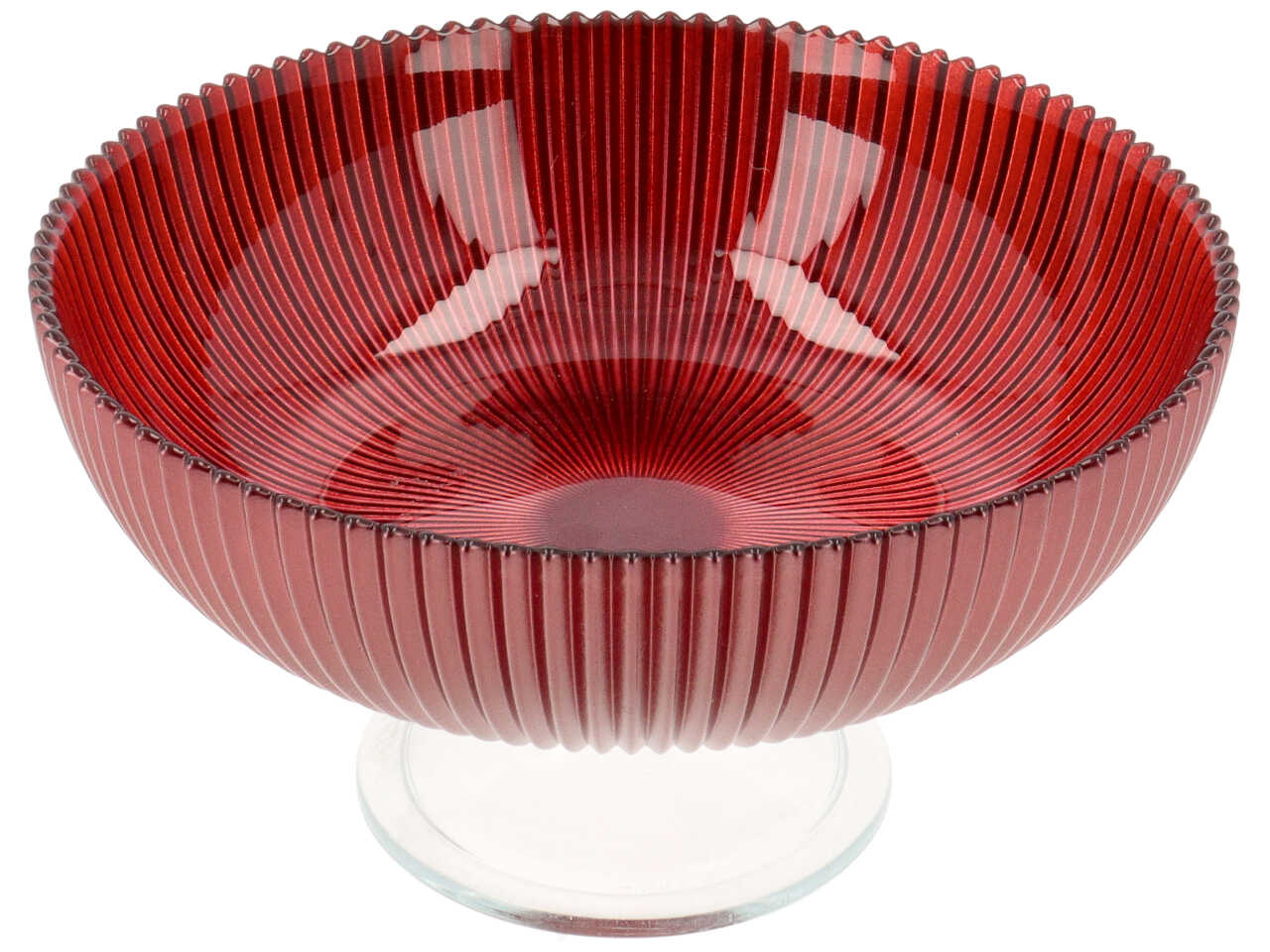 Alzata tonda in vetro aria d.20xh.11 colori assortiti