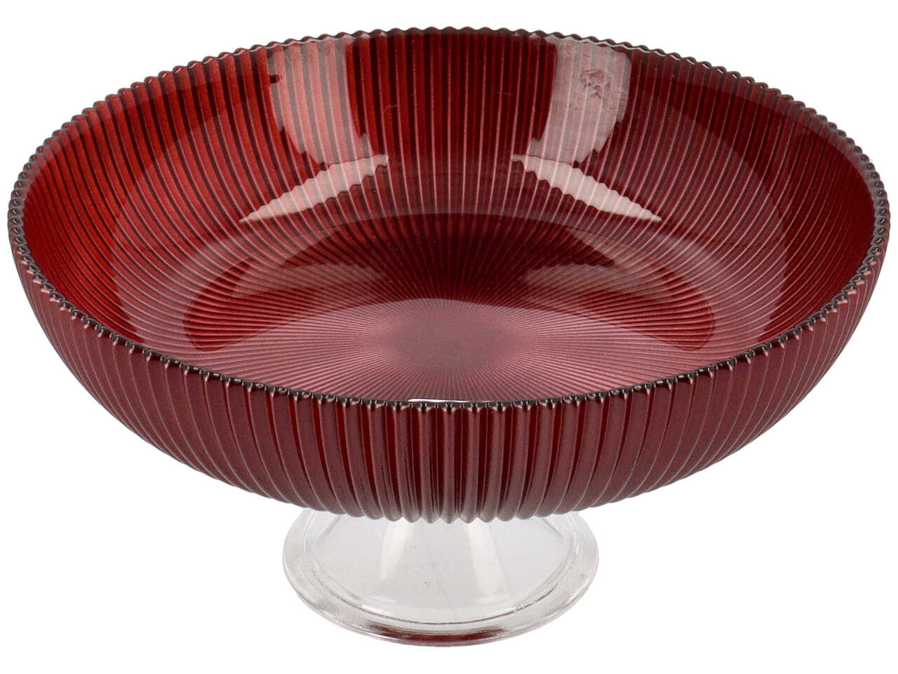 Alzata tonda in vetro aria d.25xh.13 colori assortiti