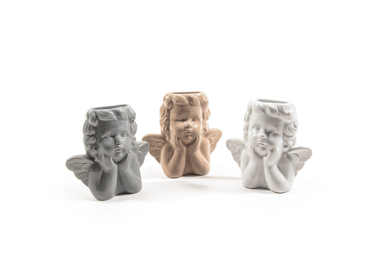 Evaporatore angelo in ceramica misura 14,5x4,5xh.13,5cm assortito