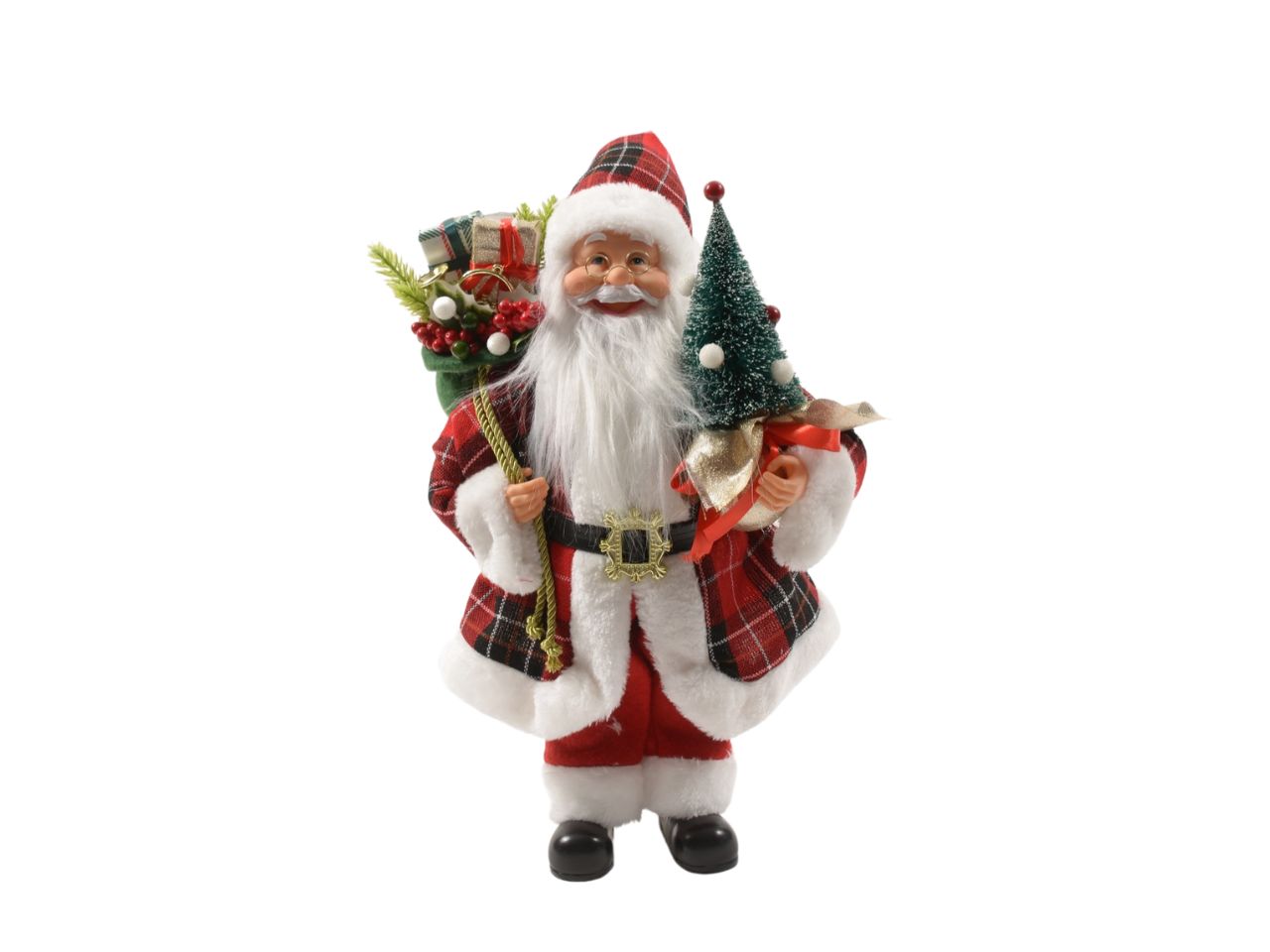 Babbo natale "tartan" 25x15xh.40cm