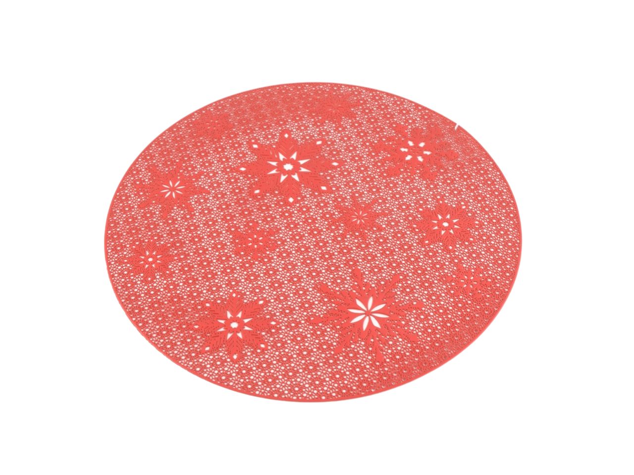 Sottopiatto rosso in pvc diam.38cm