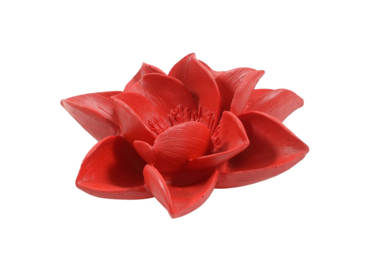 Portacandela fiore in resina diam.18x7cm