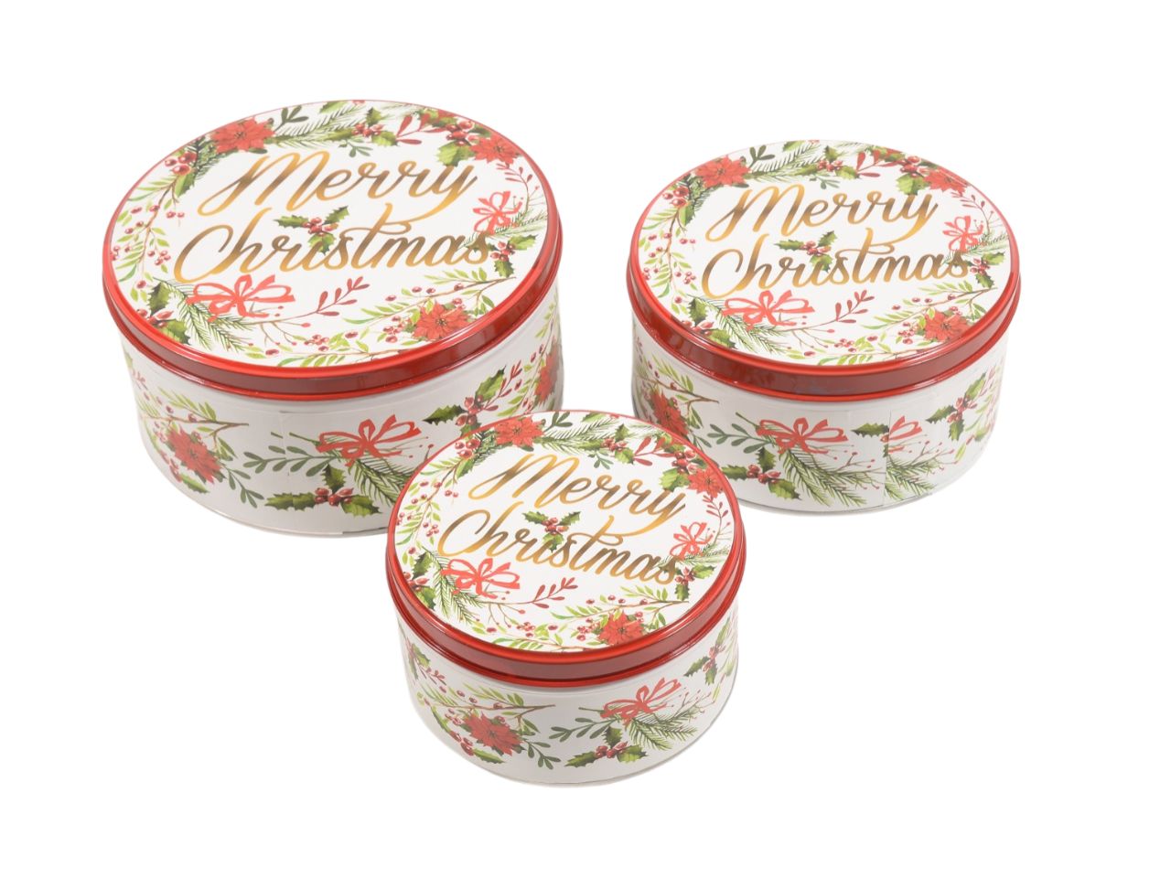Scatole in latta xmas 3 pezzi 80350