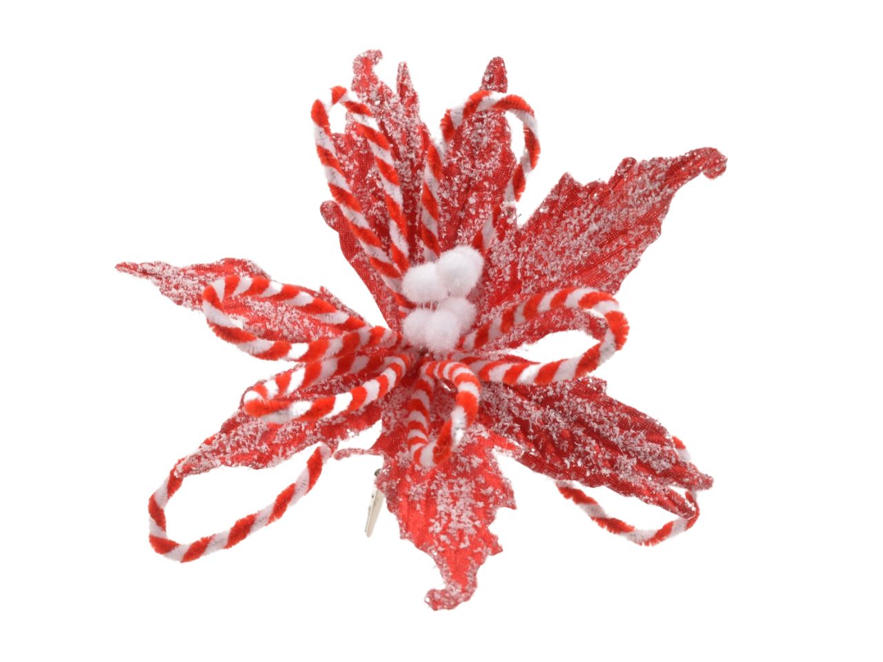 Stella di natale "candy" con pinza 30x23cm