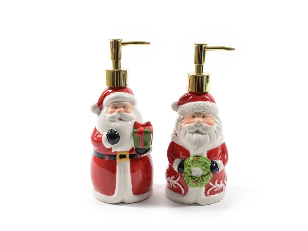 Dosatore babbo natale in ceramica d.9x21,5cm assortito