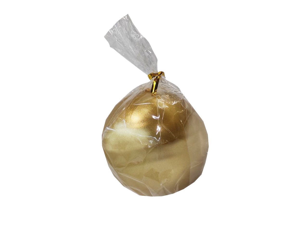 Candela sfera lucida oro d.8cm