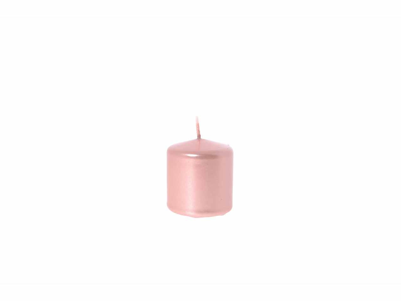 Candela pillar lucida rose gold altezza 7cm diametro 5cm