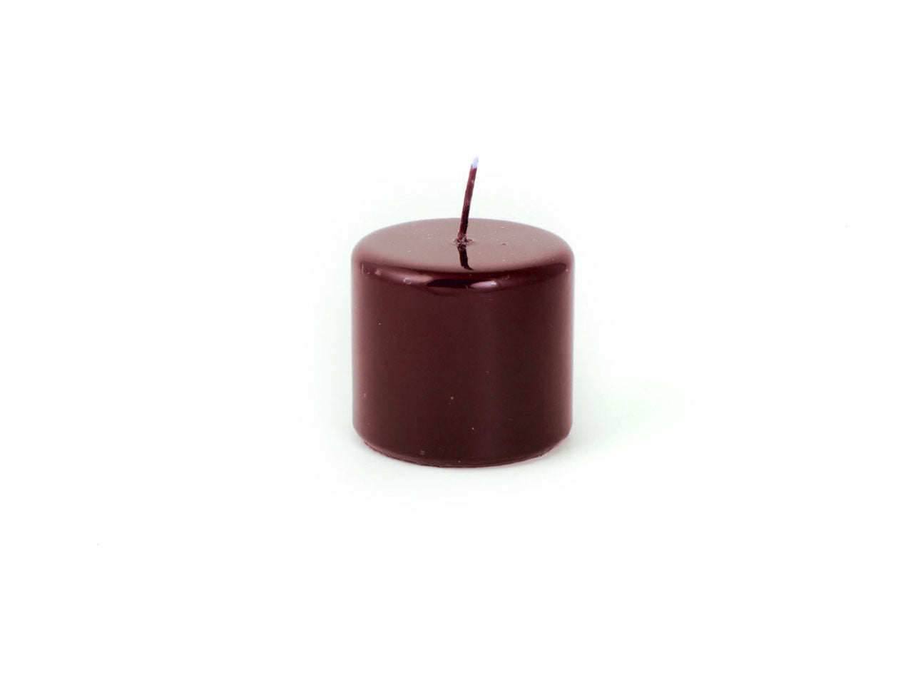 Candela pillar lucida colore bordeaux  h.7xd.8cm