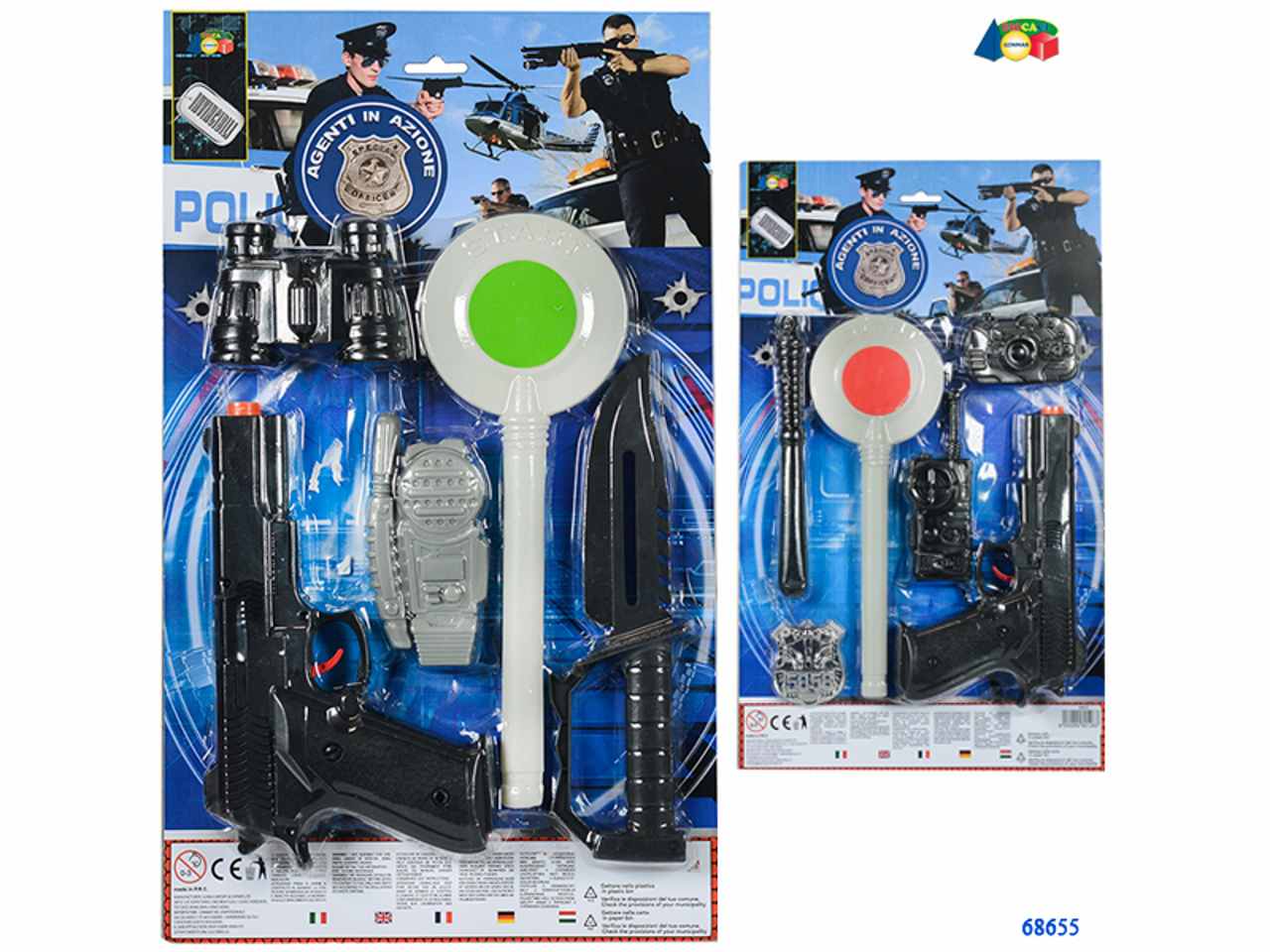 Polizia agenti in azione c/paletta 68655