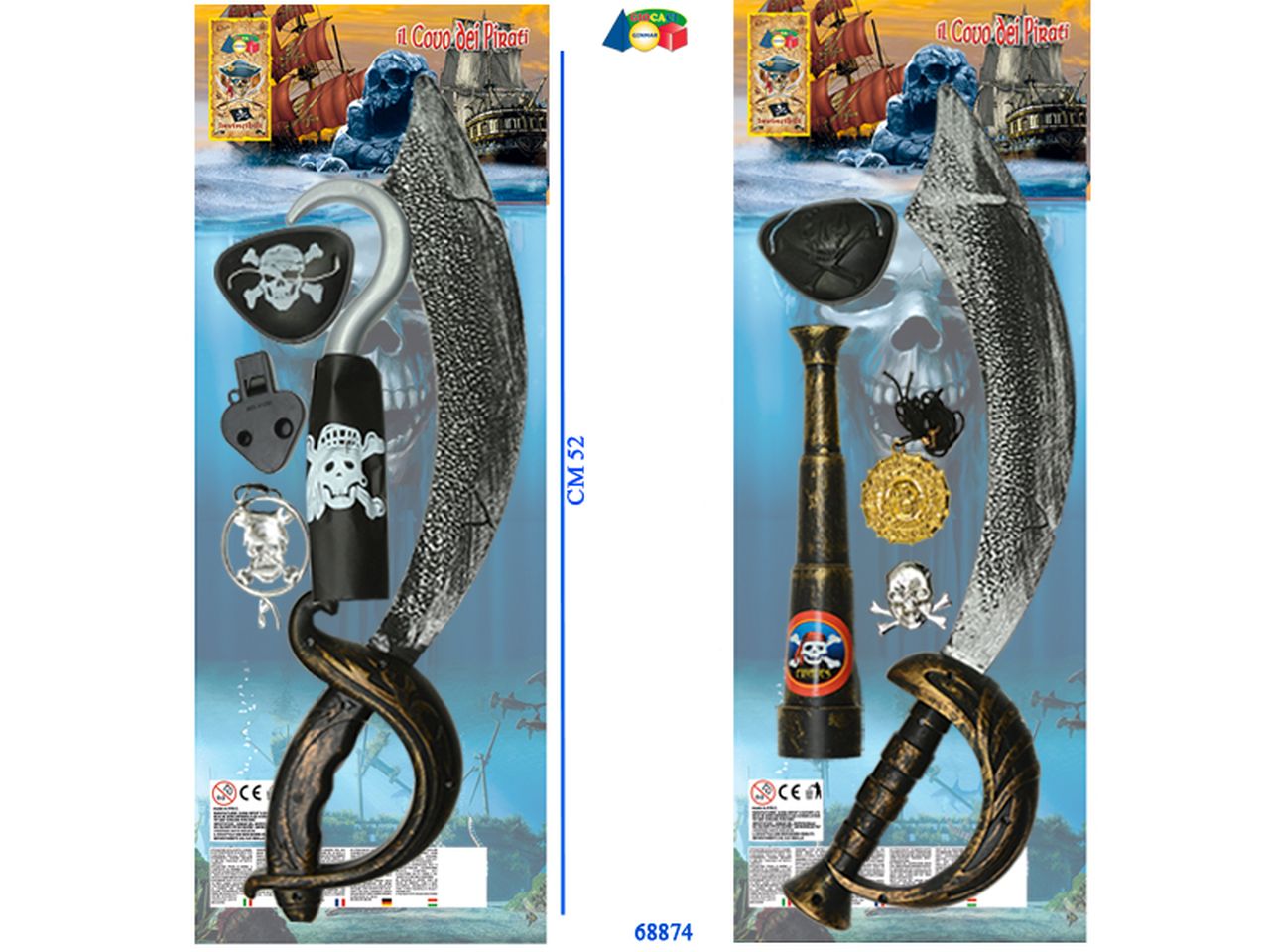 Set il covo dei pirati con sciabola e accessori modelli assortiti