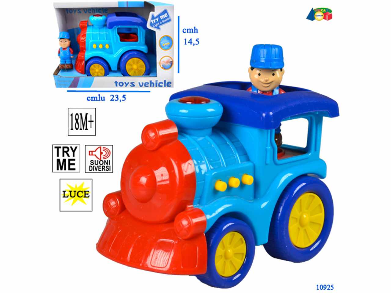 Treno c/suoni/luce try me 10925
