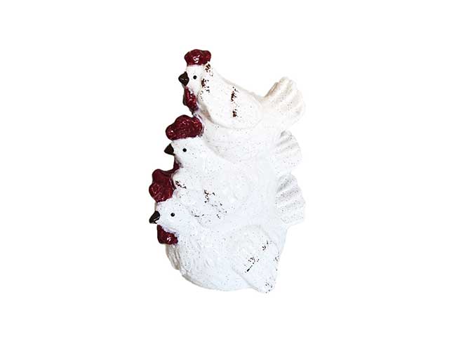 Galline porcellana bian.22x17x31 puk307