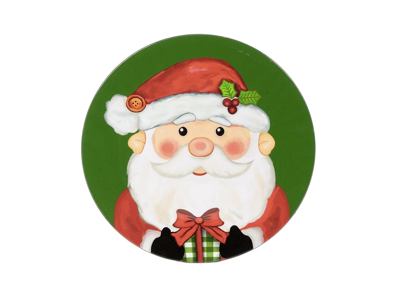 Sottopiatto d.33cm con decoro babbo natale in pvc