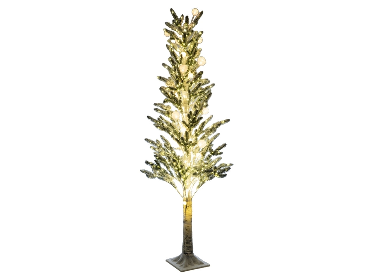 Albero pino innevato h.160cm 960led pvc