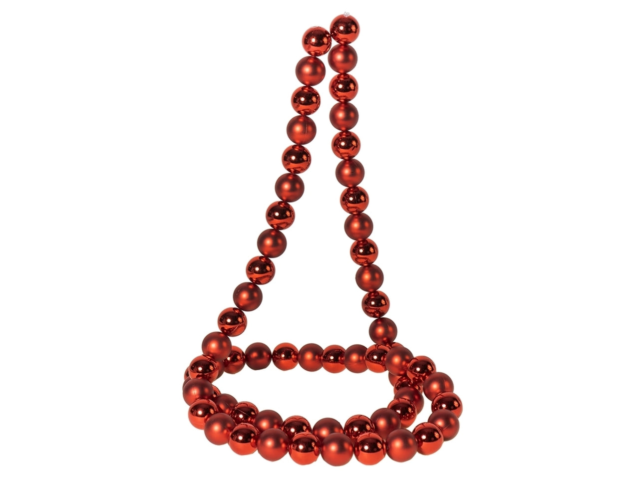 Filo palle rosse d.3x180cm