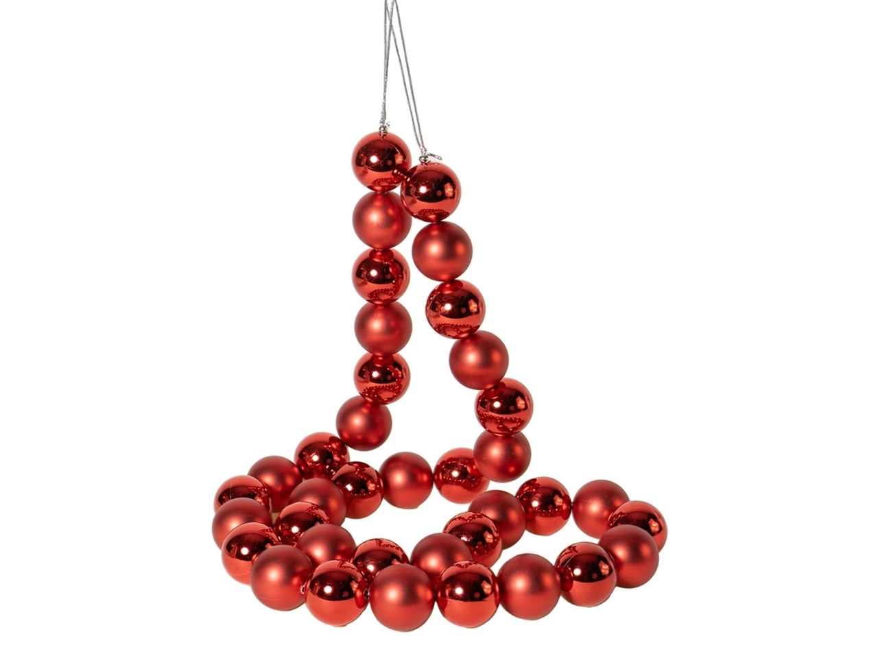 Filo palle rosse d.5x180cm