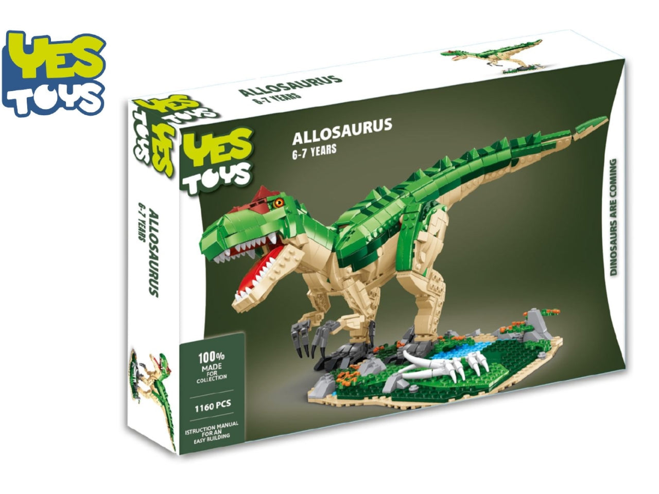 Yes toys allosaurus 1160 pezzi