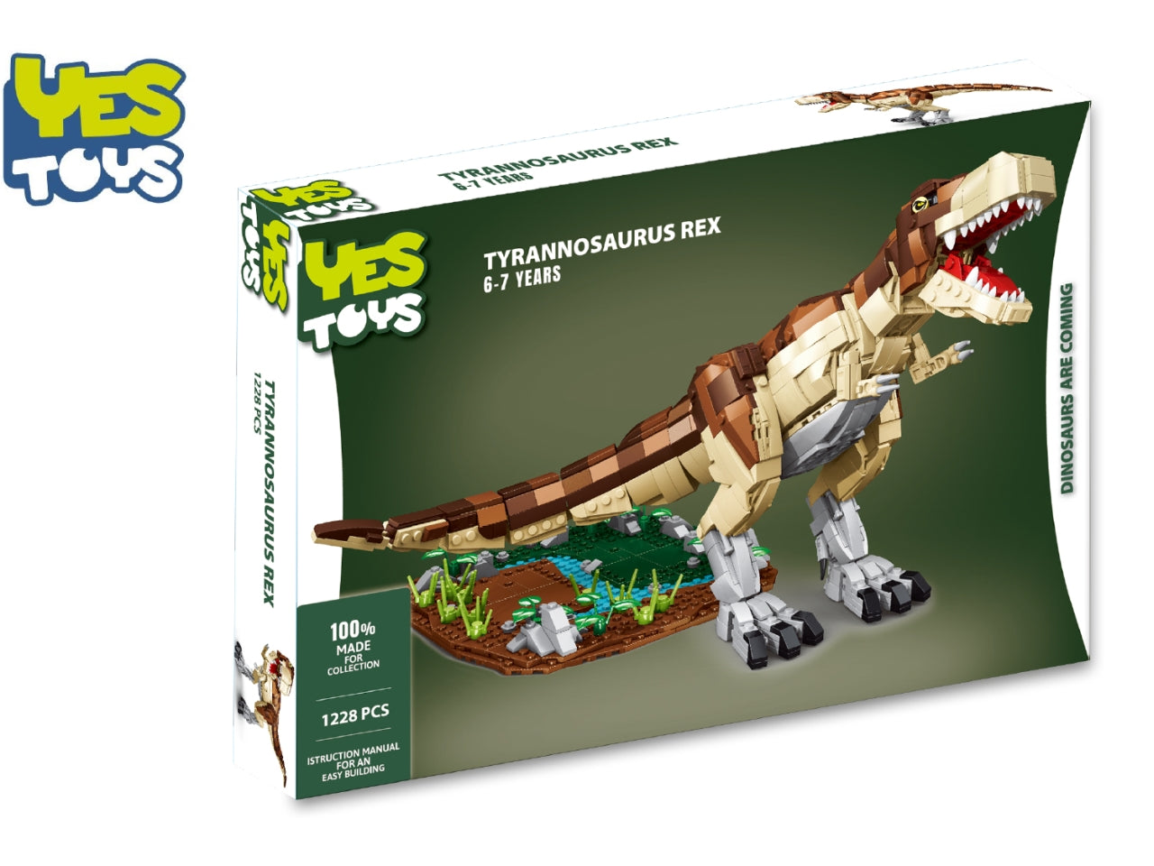 Yes toys t- rex 1228 pezzi