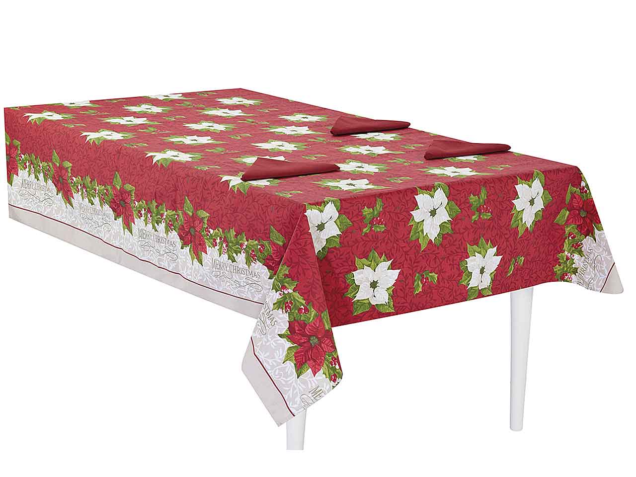 Xmas tovaglia 140x180 +6tovaglioli lum.servx6