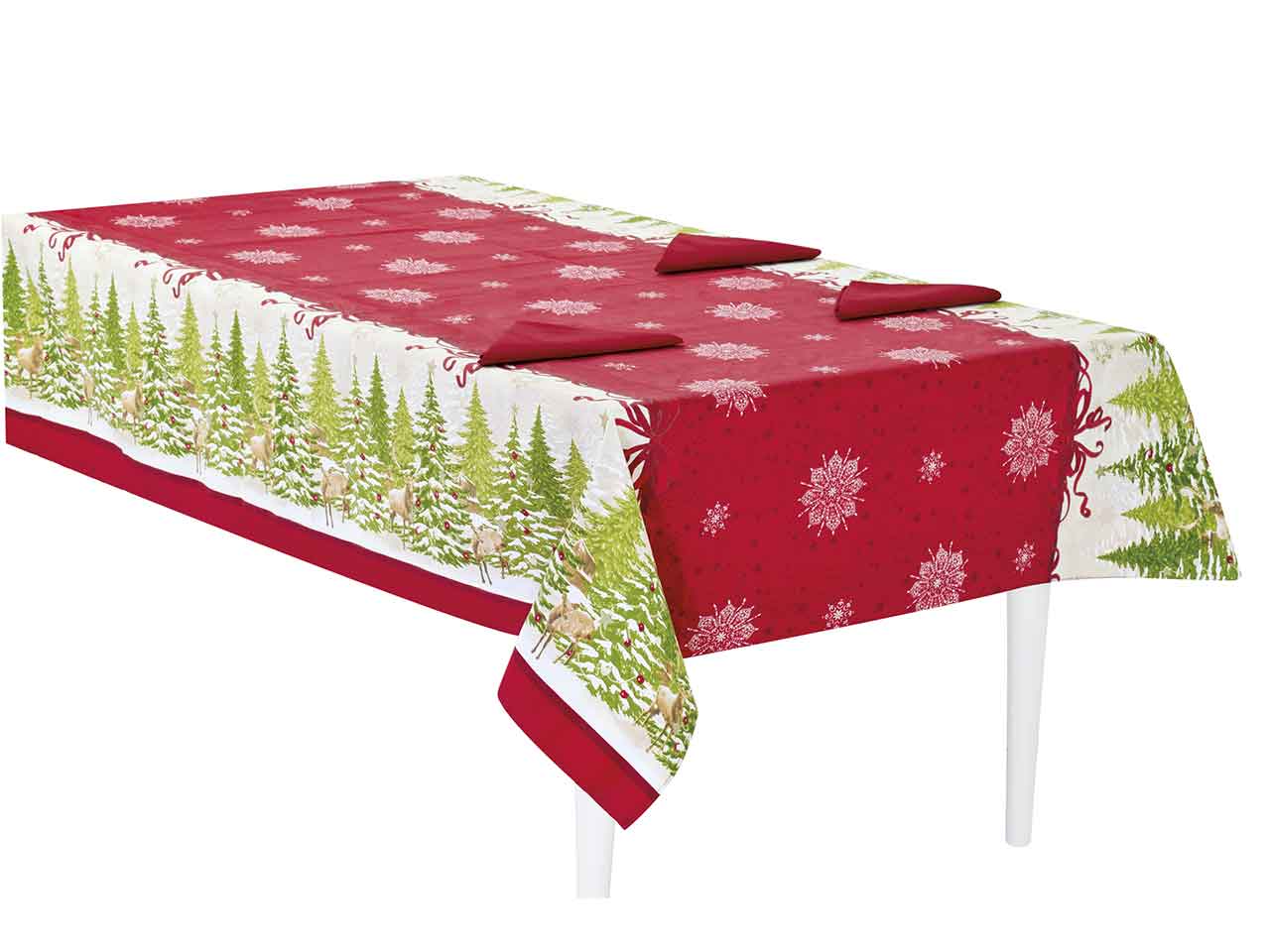 Xmas tovaglia 140x180 +6tovaglioli lum.servx6