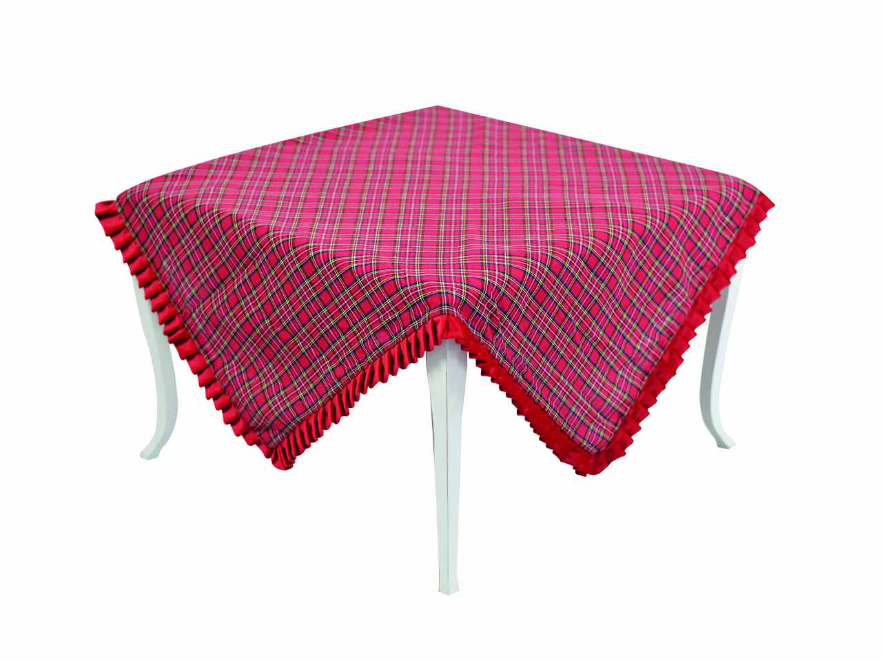 C.tavola velluto rosso 100x100