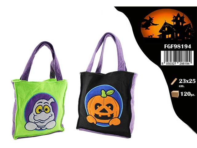 Halloween shopper tessuto 23x25cm
