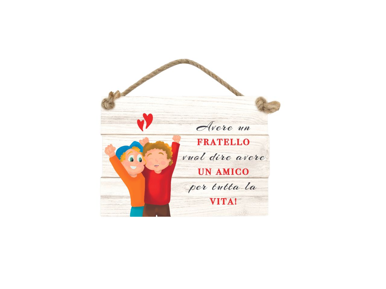 Targhetta fratello amico per tutta la vita