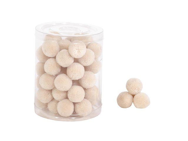 Ponpon 2cm 48 pezzi cream b335 02