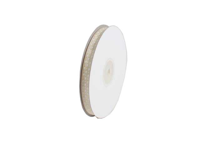 Nastro organza pois avorio 10mm50mt. ep1102