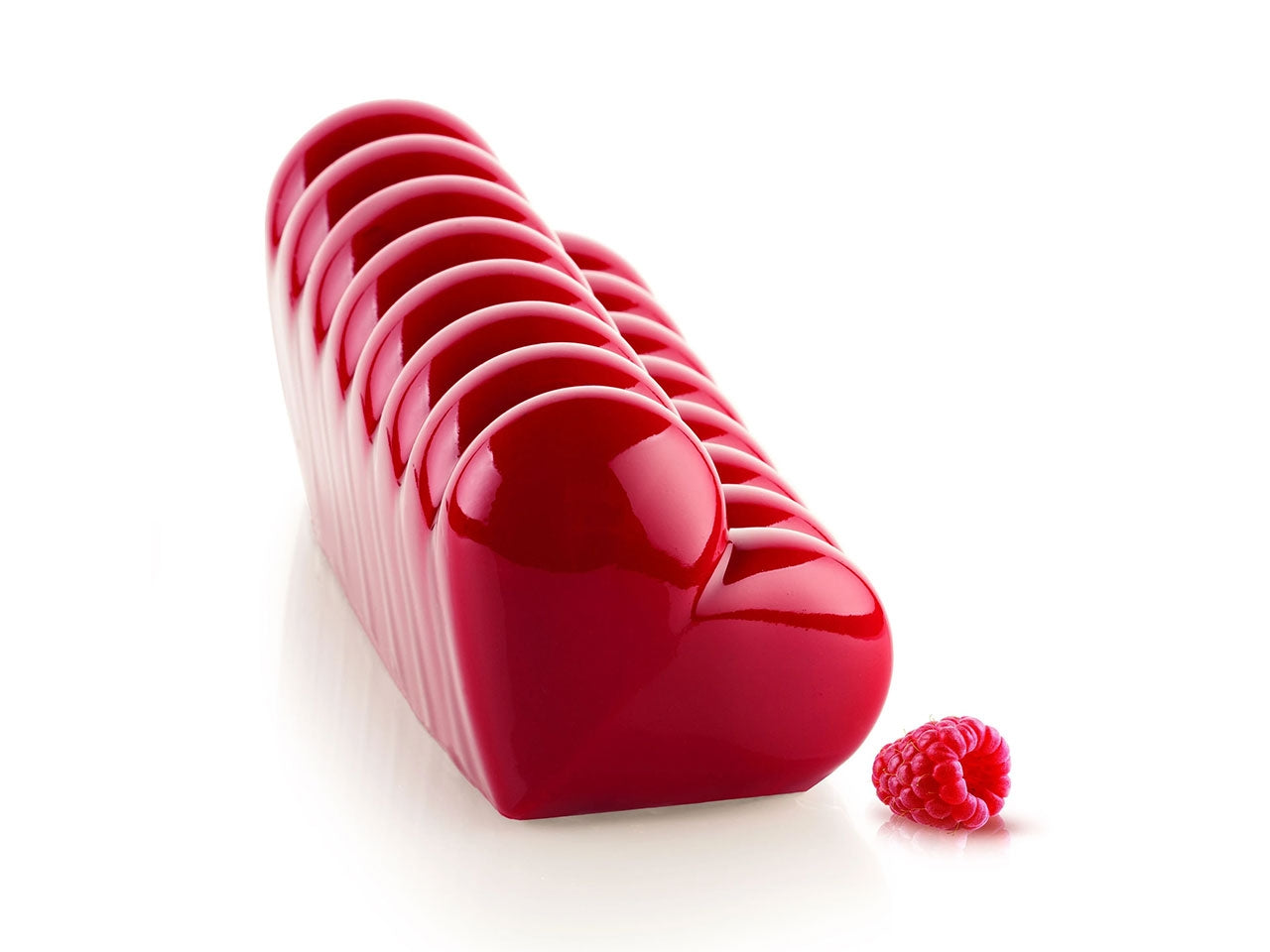 Stampo in silicone a forma di tronchetto cuori 240x90xh.90mm