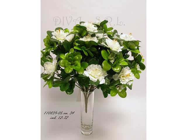 Mazzo di azalea colore crema 34cm