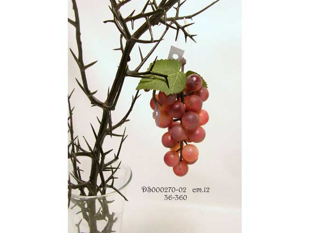 Grappolo uva rosso 12cm ds000270