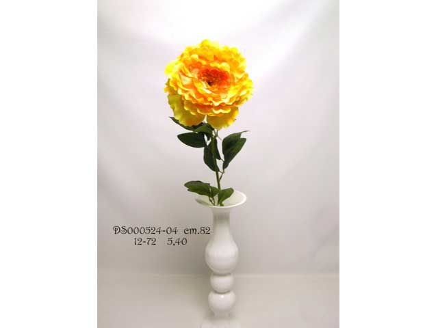 Peonia 64cm spruzzata gialla ds000524