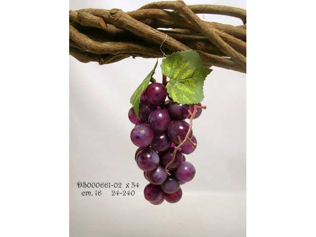 Grappolo uva rosso 16cm ds000661