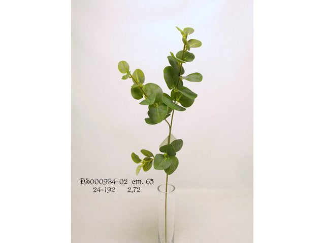 Eucalipto con foglie spruzzate colore verde 65cm