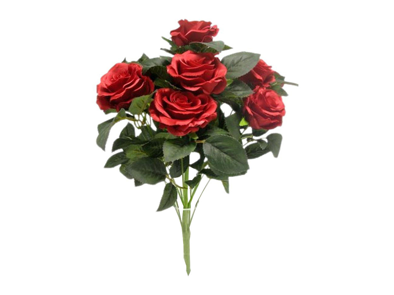 Mazzo di rose x 12 colore rosso 45cm