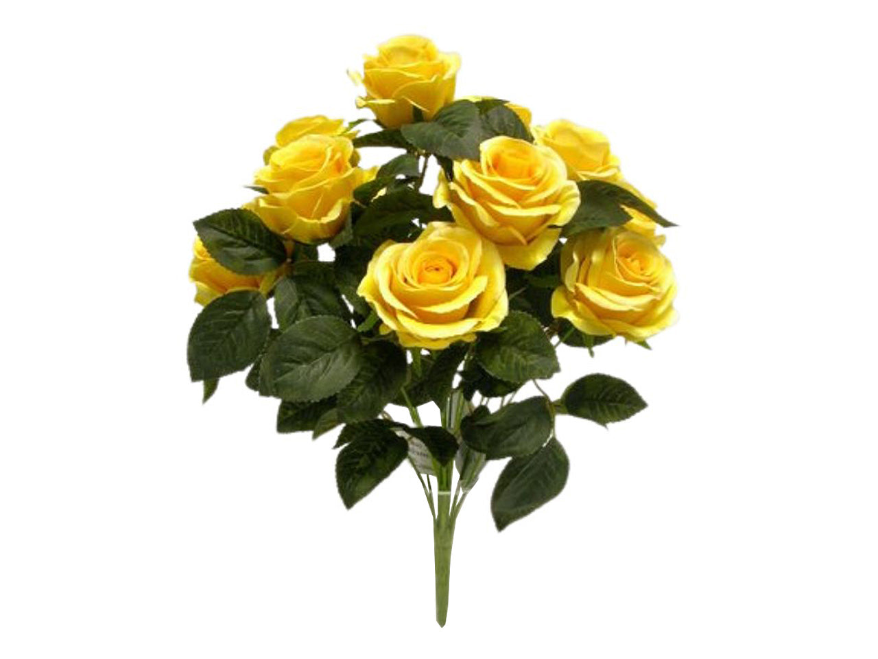 Mazzo di rose x 12 colore giallo 45cm