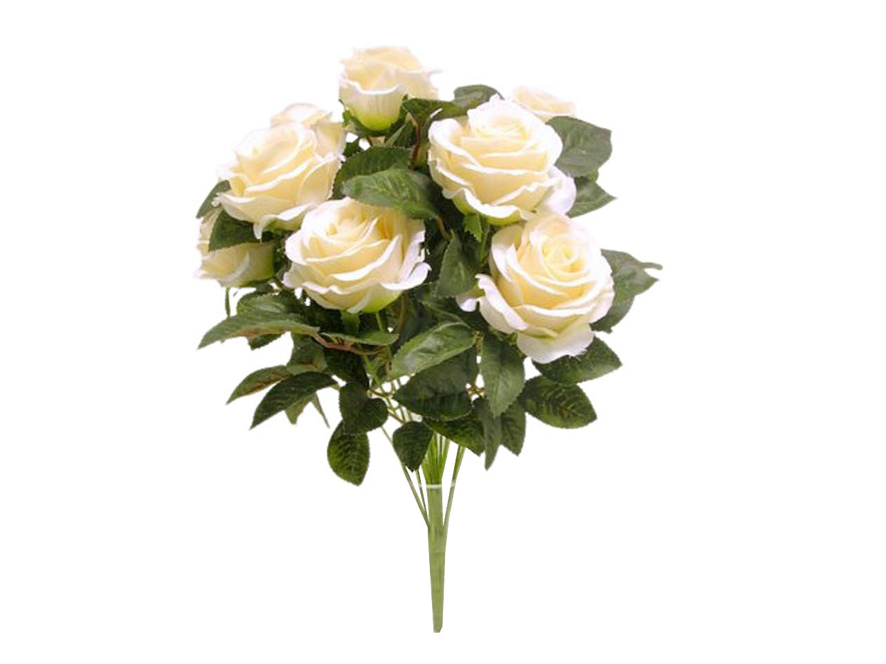 Mazzo di rose x 12 colore crema 45cm