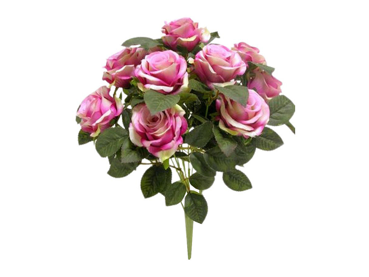 Mazzo di rose x 12 colore fucsia 45cm